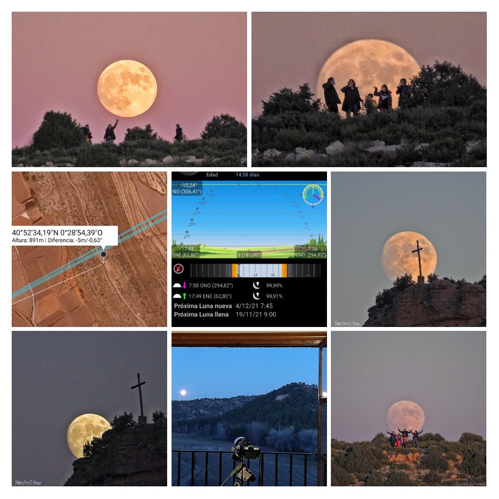 Collage de Cazadores de Lunas - Planificación y ejecucion de fotos con Luna 