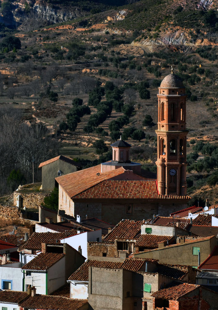 Pueblo de Crivillén en la provincia de Teruel